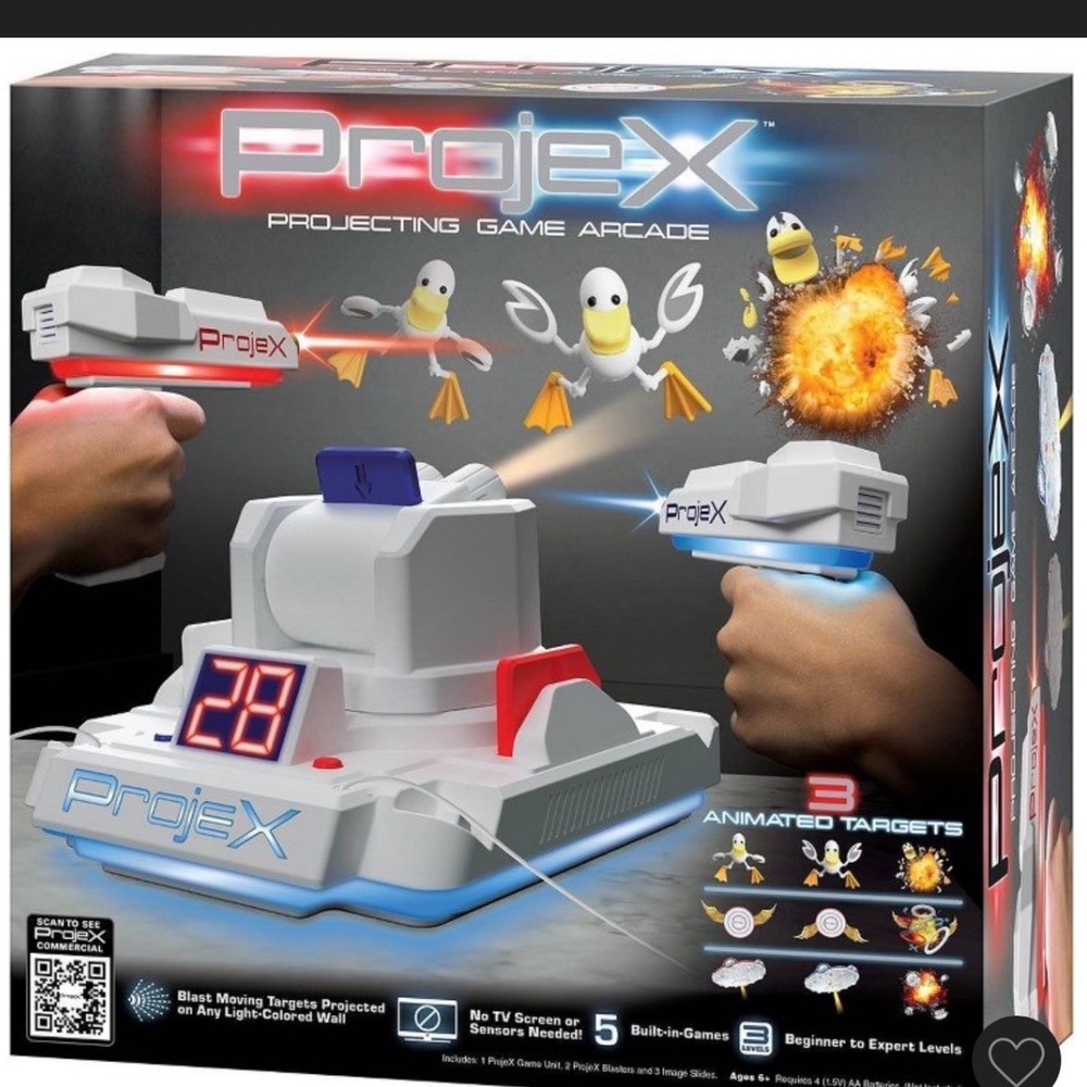 ProjeX Projecting Game Arcade Interactive Blaster Toy 2 Player Laser Tag System